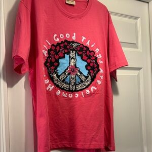 Pink Graphic Womens Shirt Size XL NWT